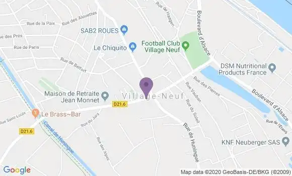 Localisation Crédit Mutuel Agence de Village Neuf