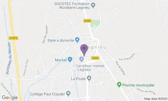 Localisation Société Générale Agence de Lagnieu