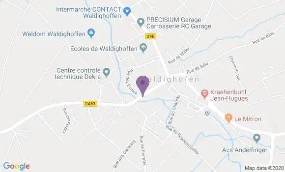 Localisation Crédit Mutuel Agence de Waldighoffen