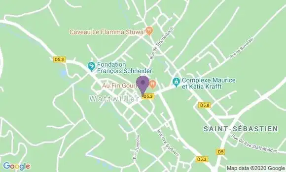 Localisation Crédit Mutuel Agence de Wattwiller