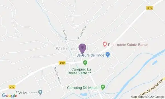 Localisation Crédit Mutuel Agence de Wihr au Val