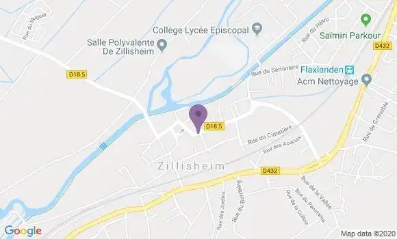 Localisation Crédit Mutuel Agence de Zillisheim