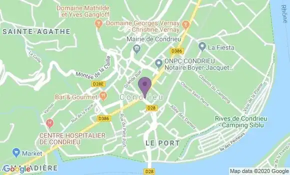 Localisation Crédit Mutuel Agence de Condrieu