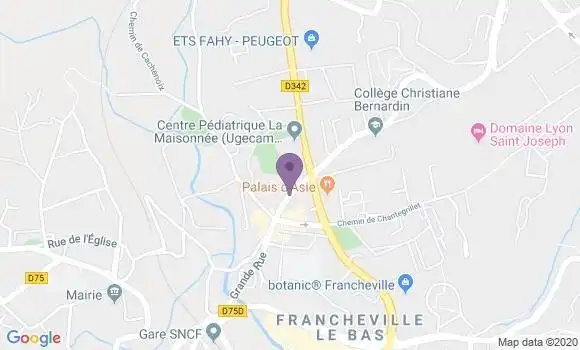 Localisation Crédit Mutuel Agence de Francheville
