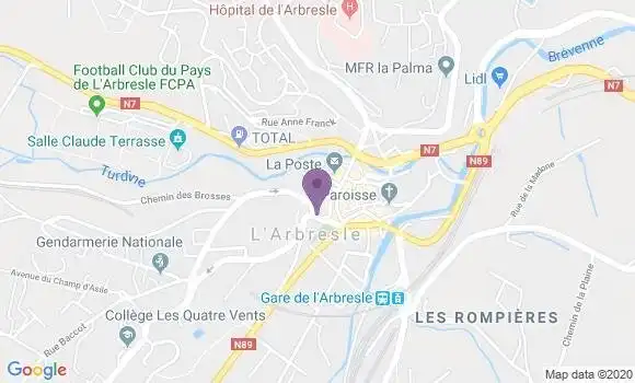 Localisation Crédit Mutuel Agence de L