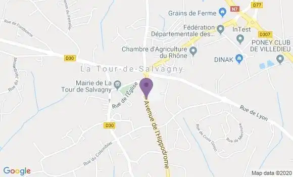 Localisation Crédit Mutuel Agence de La Tour de Salvagny