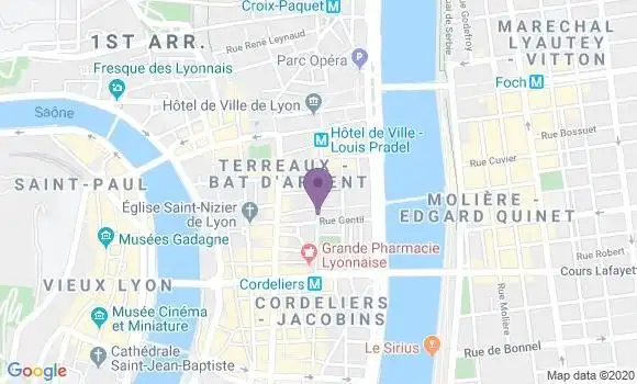 Localisation Crédit Mutuel Agence de Lyon République