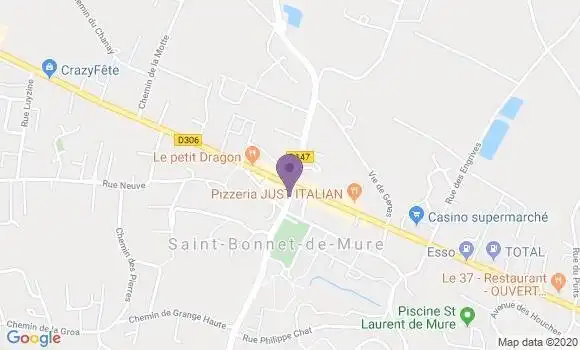Localisation Crédit Mutuel Agence de Saint Bonnet de Mure
