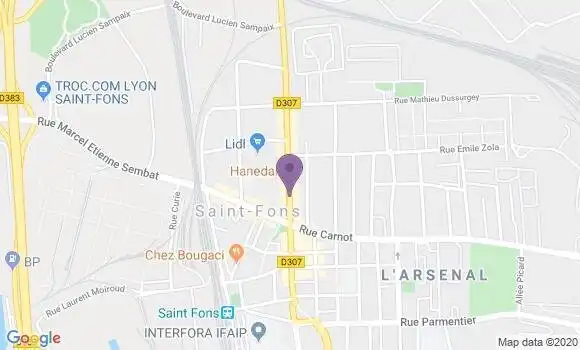 Localisation Crédit Mutuel Agence de Saint Fons