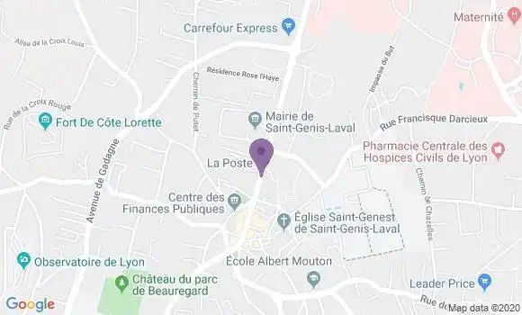 Localisation Crédit Mutuel Agence de Saint Genis Laval