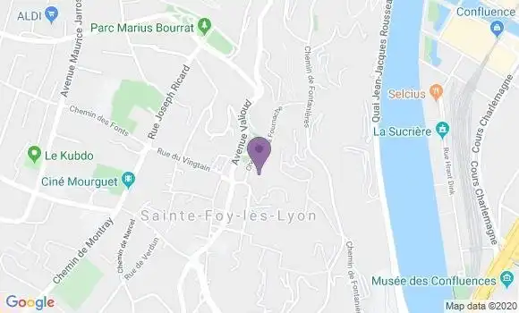 Localisation Crédit Mutuel Agence de Sainte Foy lès Lyon