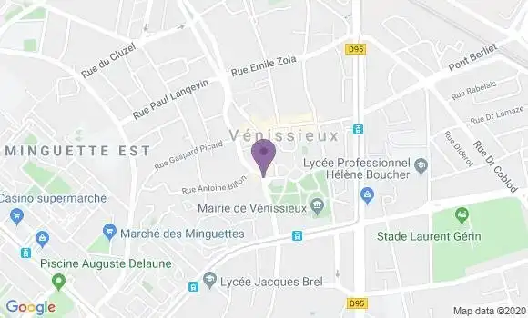 Localisation Crédit Mutuel Agence de Vénissieux