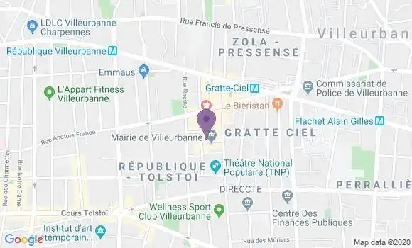 Localisation Crédit Mutuel Agence de Villeurbanne Gratte Ciel