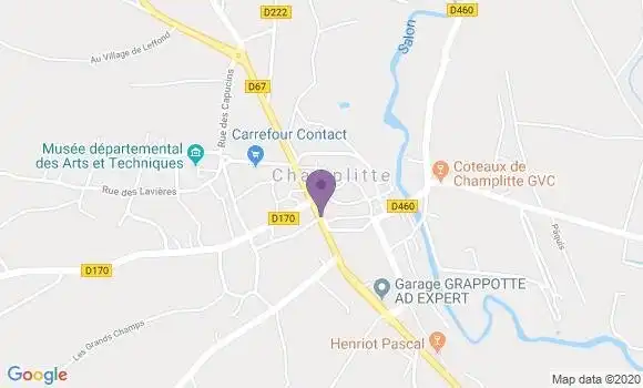 Localisation Crédit Mutuel Agence de Champlitte