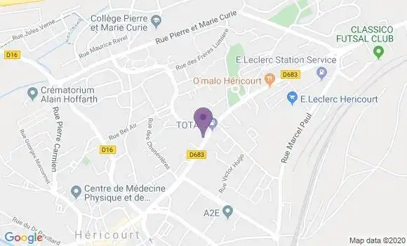 Localisation Crédit Mutuel Agence de Héricourt