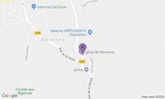 Localisation Crédit Mutuel Agence de Navenne