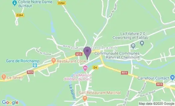 Localisation Crédit Mutuel Agence de Ronchamp