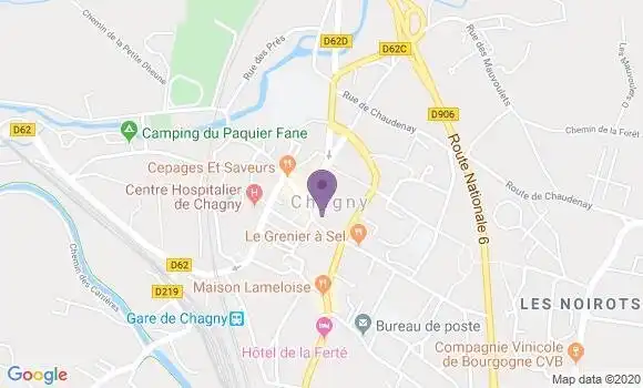 Localisation Crédit Mutuel Agence de Chagny