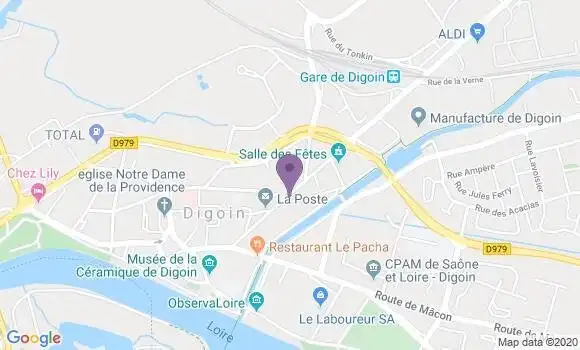Localisation Crédit Mutuel Agence de Digoin
