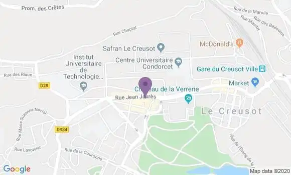 Localisation Crédit Mutuel Agence de Le Creusot Jaurès