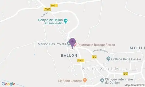 Localisation Crédit Mutuel Agence de Ballon