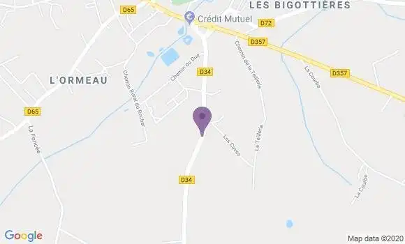 Localisation Crédit Mutuel Agence de Bouloire