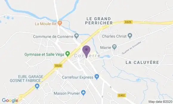 Localisation Crédit Mutuel Agence de Connerre