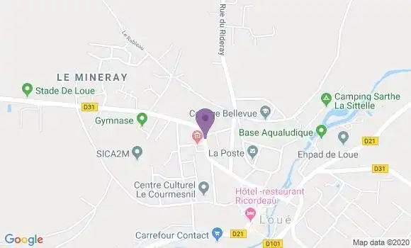 Localisation Crédit Mutuel Agence de Loué