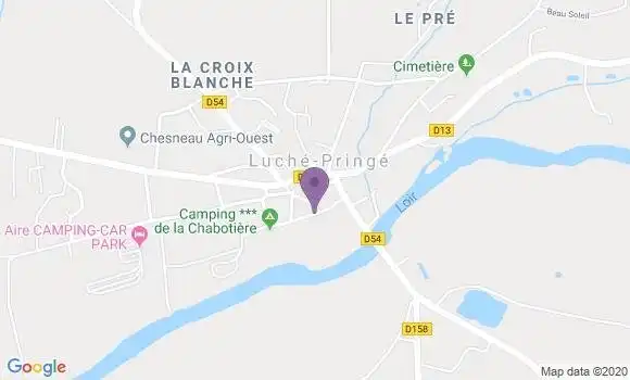 Localisation Crédit Mutuel Agence de Luche Pringe