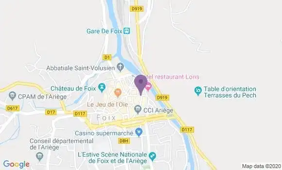 Localisation Société Générale Agence de Foix