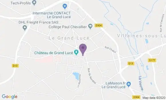 Localisation Crédit Mutuel Agence de Parigne l