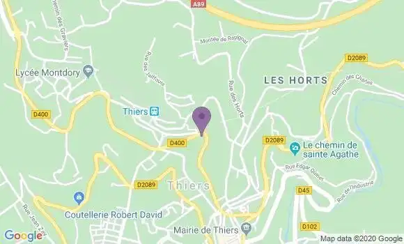 Localisation Société Générale Agence de Thiers