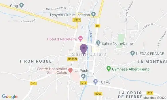 Localisation Crédit Mutuel Agence de Saint Calais