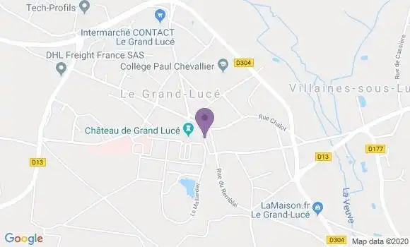 Localisation Crédit Mutuel Agence de Laigne Saint Gervais