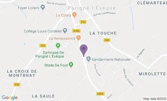 Localisation Crédit Mutuel Agence de Teloché