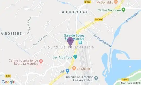 Localisation Crédit Mutuel Agence de Bourg Saint Maurice