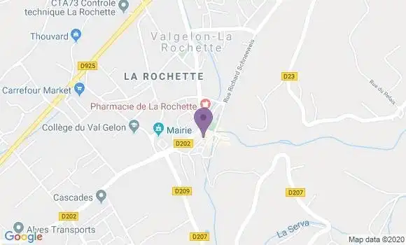 Localisation Crédit Mutuel Agence de La Rochette