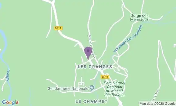 Localisation Crédit Mutuel Agence de Le Châtelard