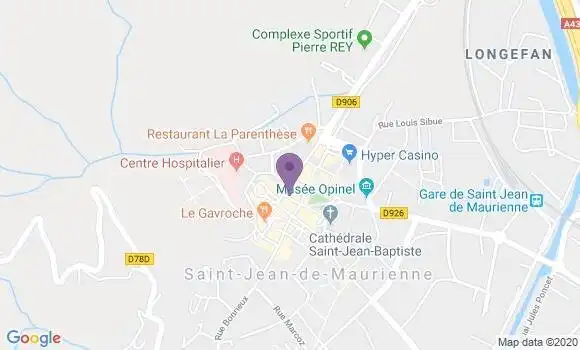 Localisation Crédit Mutuel Agence de Saint Jean de Maurienne
