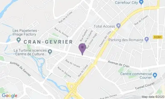 Localisation Crédit Mutuel Agence de Cran Gevrier