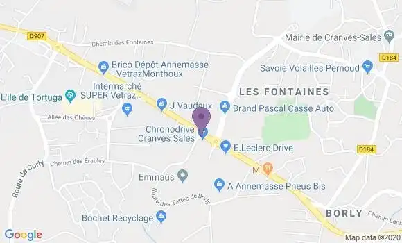 Localisation Crédit Mutuel Agence de Cranves Sales