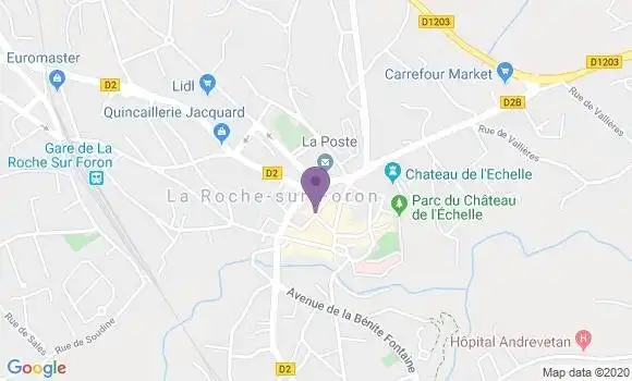 Localisation Crédit Mutuel Agence de La Roche sur Foron