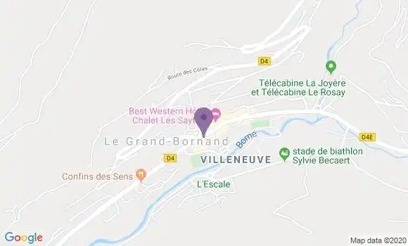Localisation Crédit Mutuel Agence de Le Grand Bornand