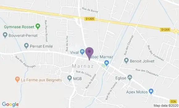 Localisation Crédit Mutuel Agence de Marnaz
