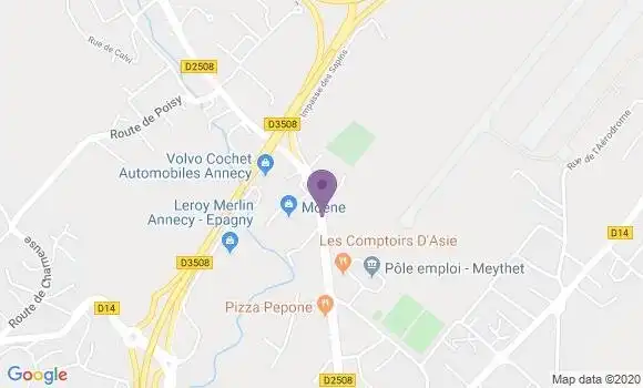 Localisation Crédit Mutuel Agence de Meythet