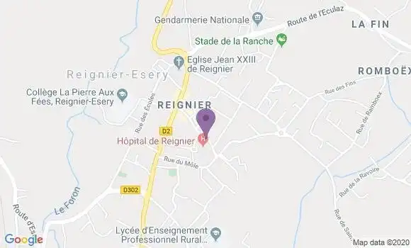 Localisation Crédit Mutuel Agence de Reignier
