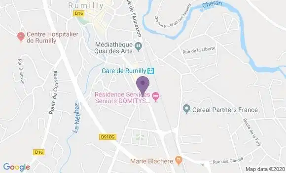 Localisation Crédit Mutuel Agence de Rumilly