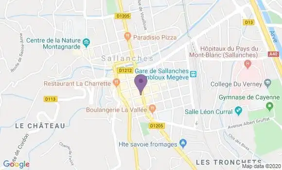 Localisation Crédit Mutuel Agence de Sallanches