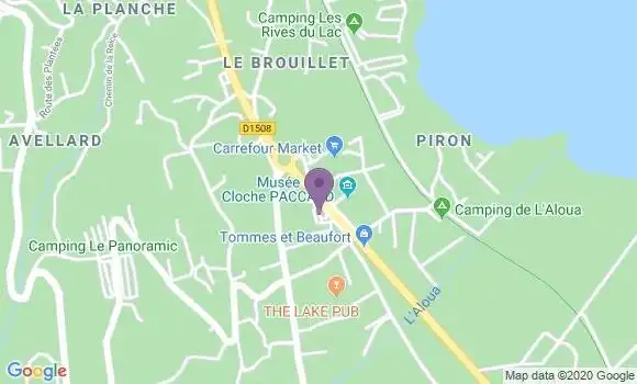 Localisation Crédit Mutuel Agence de Sevrier