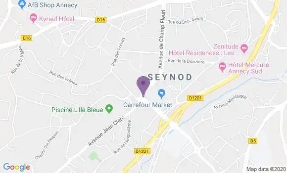 Localisation Crédit Mutuel Agence de Seynod Porte du Semnoz